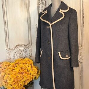 European Fashion Unique Vintage Made in Austria Heavy Wool Dress Coat S/S-M